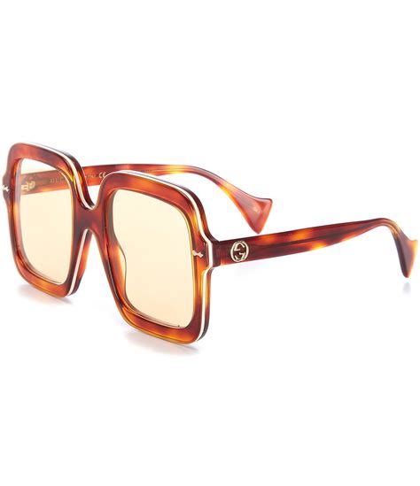 56mm square sunglasses gucci|gucci square sunglasses unisex.